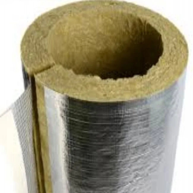 foil heat resistant insulation rock wool pipe insulation prices rock wool pipe tube supplier