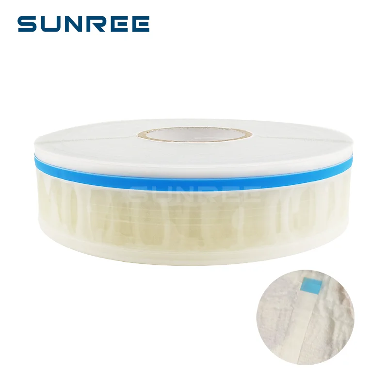 Reseal Tape Wrap-Around Z-Fold Disposal Abandon Roll Up Strips Raw Materials Reseal Tape For Disposable Baby Diapers