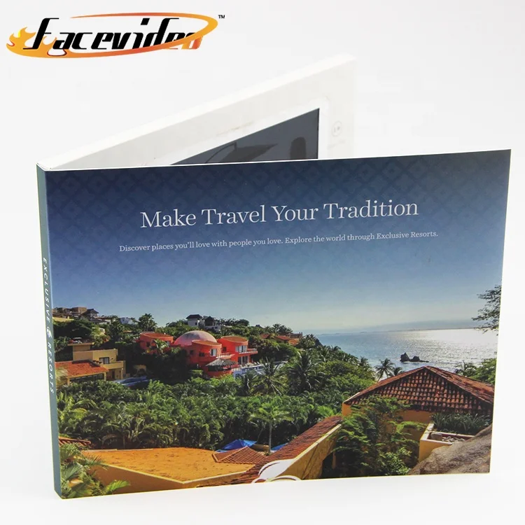 Factory Directly advertising gift business promotional items greeting card picture book lcd video mailer