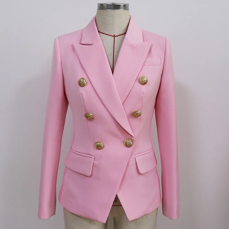 
Hot sale custom high quality sexy pink crop top ladies pink blazer jacket women female formal pink blazer for wom 