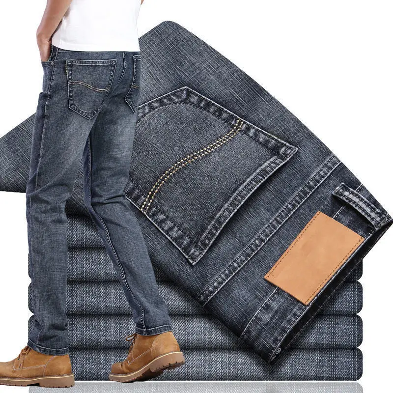 Business Ready Factory Wholesale Straight Tube Jeans Mens Casual Stretch Fashion jeans