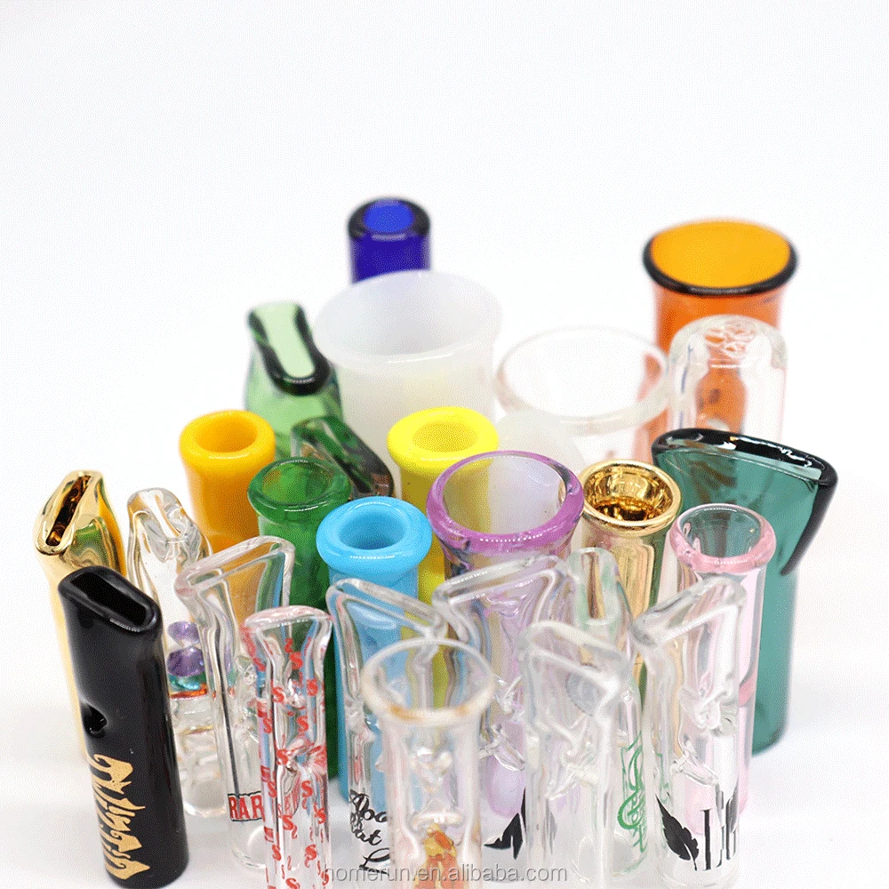 New style glass smoking filter tips cigar filter tips cone glass smoke pipes