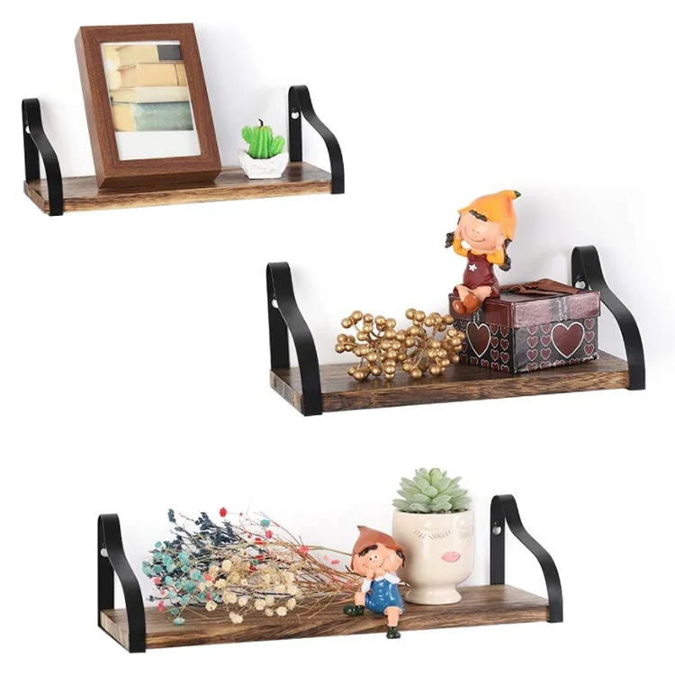 
Bathroom kitchen display shelf wall hanging shelf retro decorative Rustic Wood Floating Shelf 