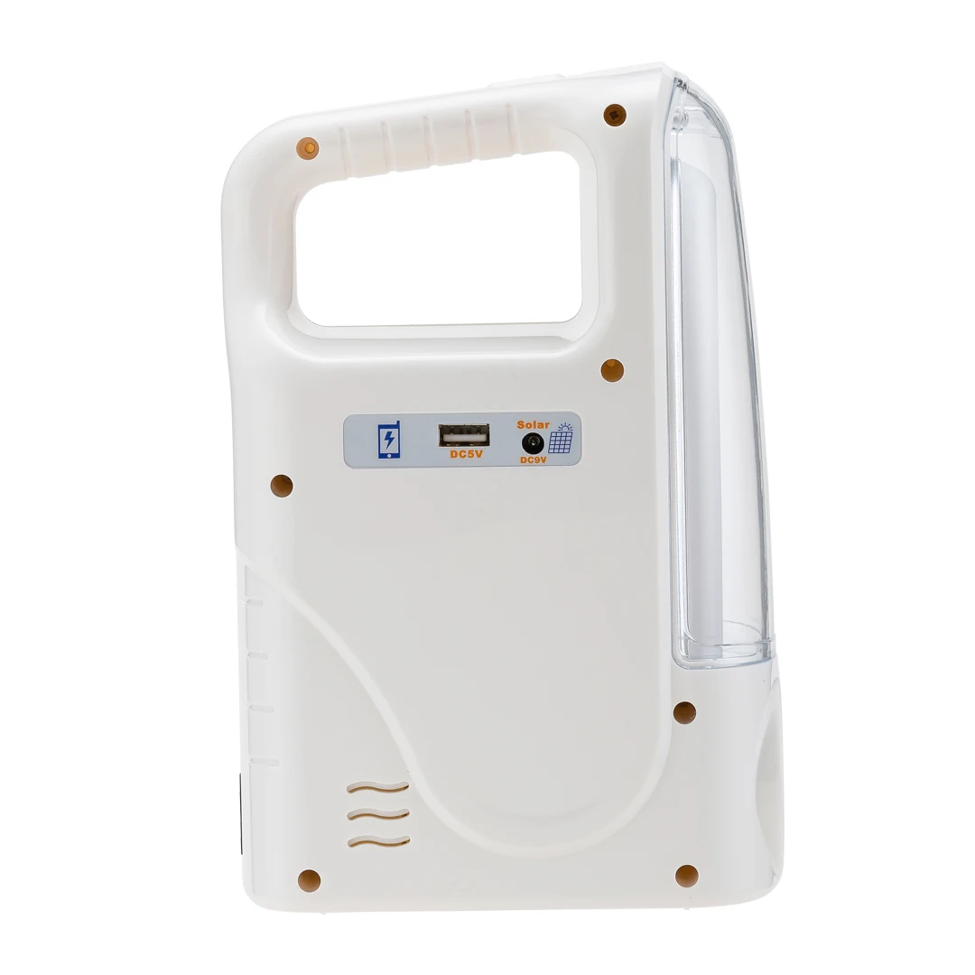 Multifunction 0.5W high bright led FM Radio Mp3 player emergency light with solar jack mobile power