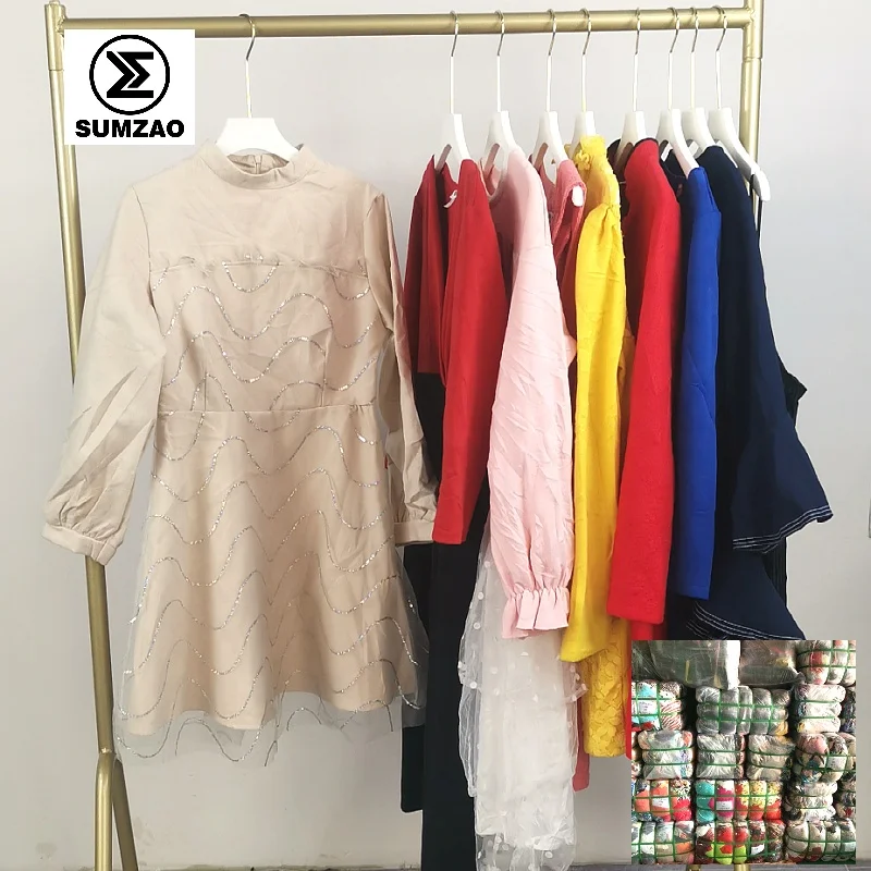 Sumzao grade a spring dress second hand winter clothes korea used winter clothes bales used winter clothing