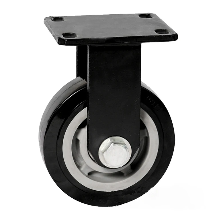 4 / 5 / 6 / 8-inch ultra heavy polyurethane castor Pu fixed wheel bearing 1 ton 153204