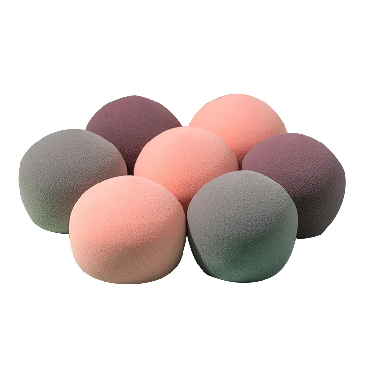 2024 New Style Grey Pink Professional Cute Peach Bun Shape Latex Free Marshmallow Makeup Blender Beauty Egg Cosmetics Sponge