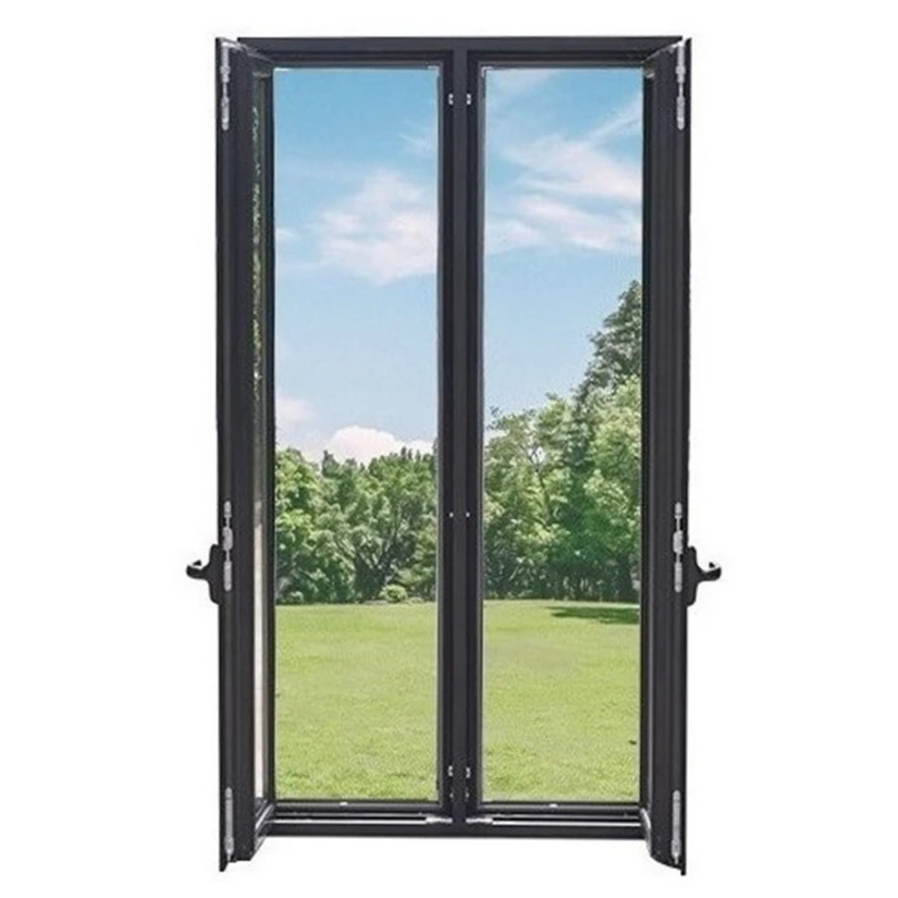 Hot promotional aluminum frames tempered glass inside casement windows with stainless steel mesh