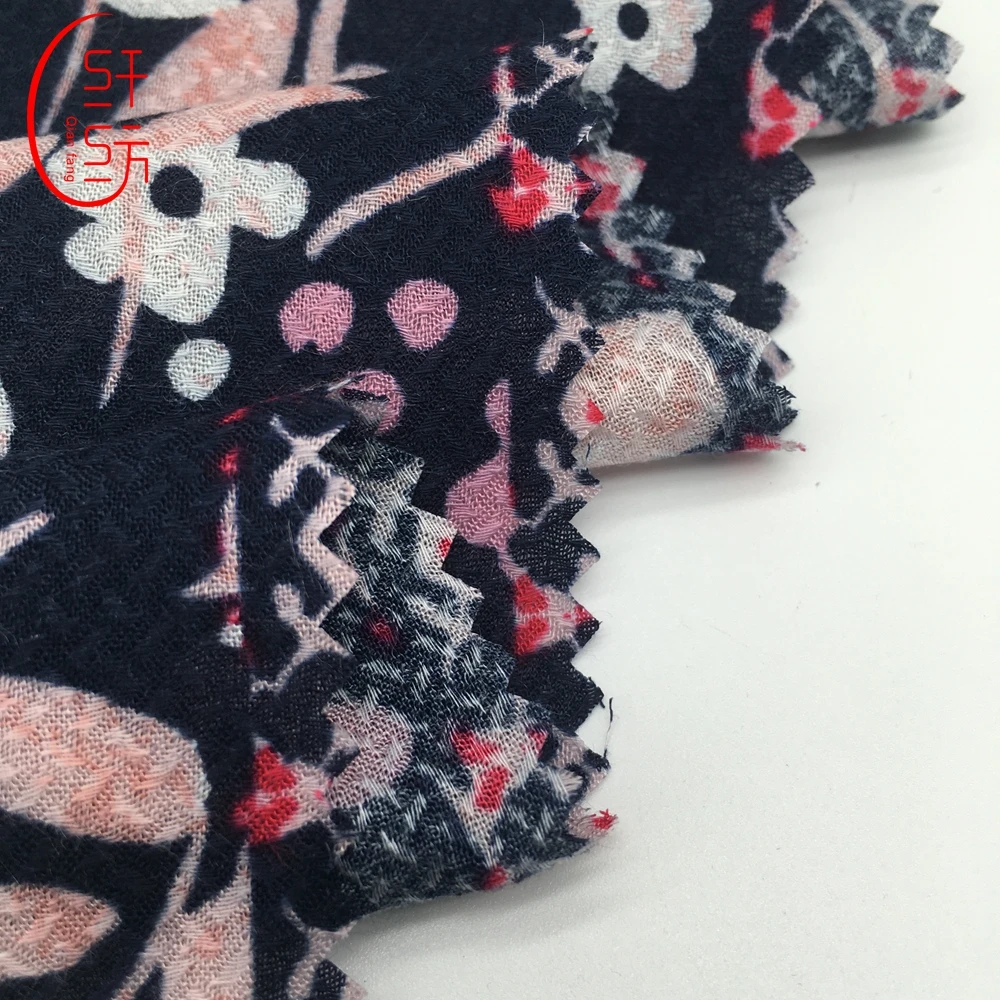 Rayon discharge print fabric clothes woven fabric discharge print rayon challis viscose woven plain fabric for bati