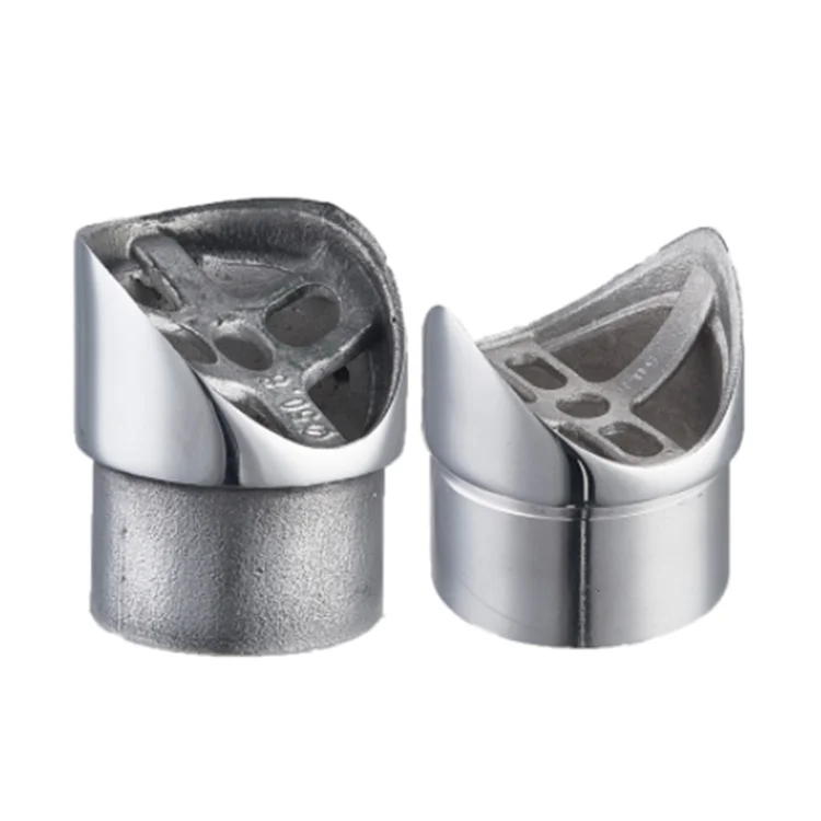 Stair Fence Fittings Collar Shape Stainless Steel Balustrade Tube Saddle Vertical Wire Infill