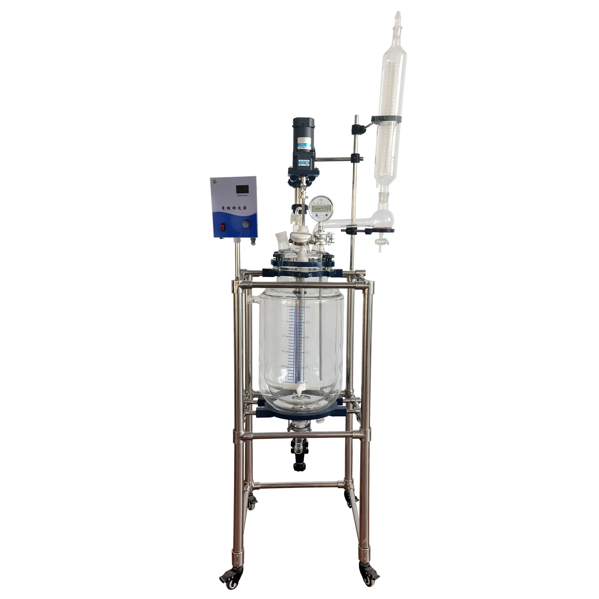 Benchtop Reactors Column Fixed Bed Reactor Glass Jacketed Bioreactor