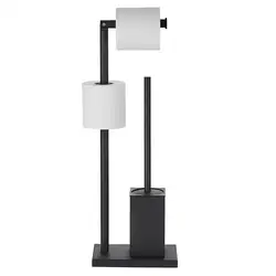 Best hot selling free standing Stainless Steel Standing bathroom Toilet Brush and paper holder