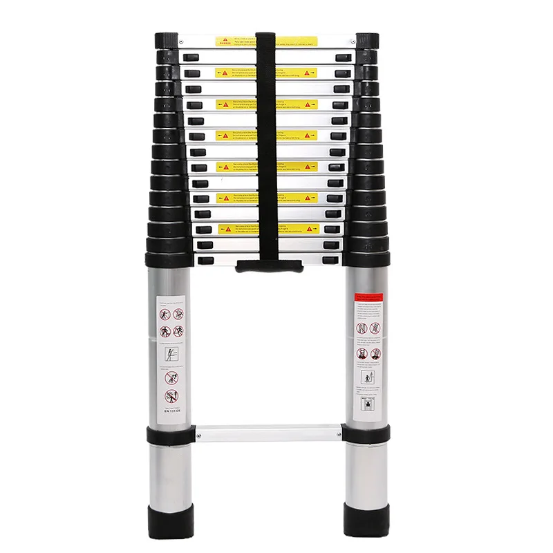 Portable Multifunctional Telescopic Ladder Foldable Telescopic Straight Ladder Outdoor Work Aluminum Alloy Telescopic Ladder