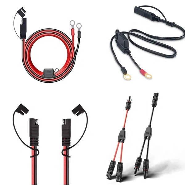 Amazon Hot Sale 12V Ring Terminal Sae To O Ring Connectors Extension Cord Cable Connector For Battery Charger Sae 12 Volt Cables