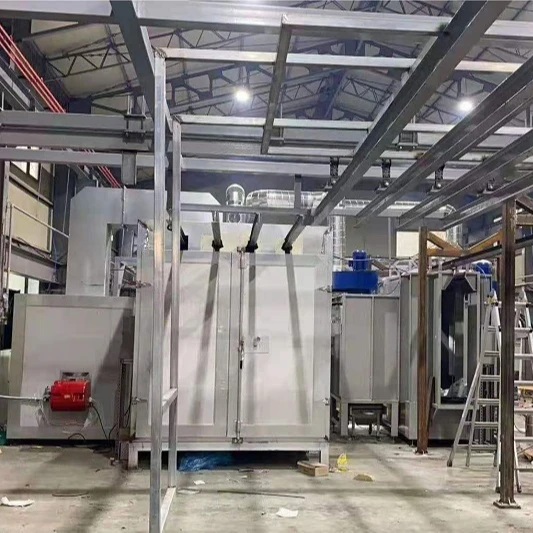 Manual Powder Coating Spray Production Line with Cross Track System