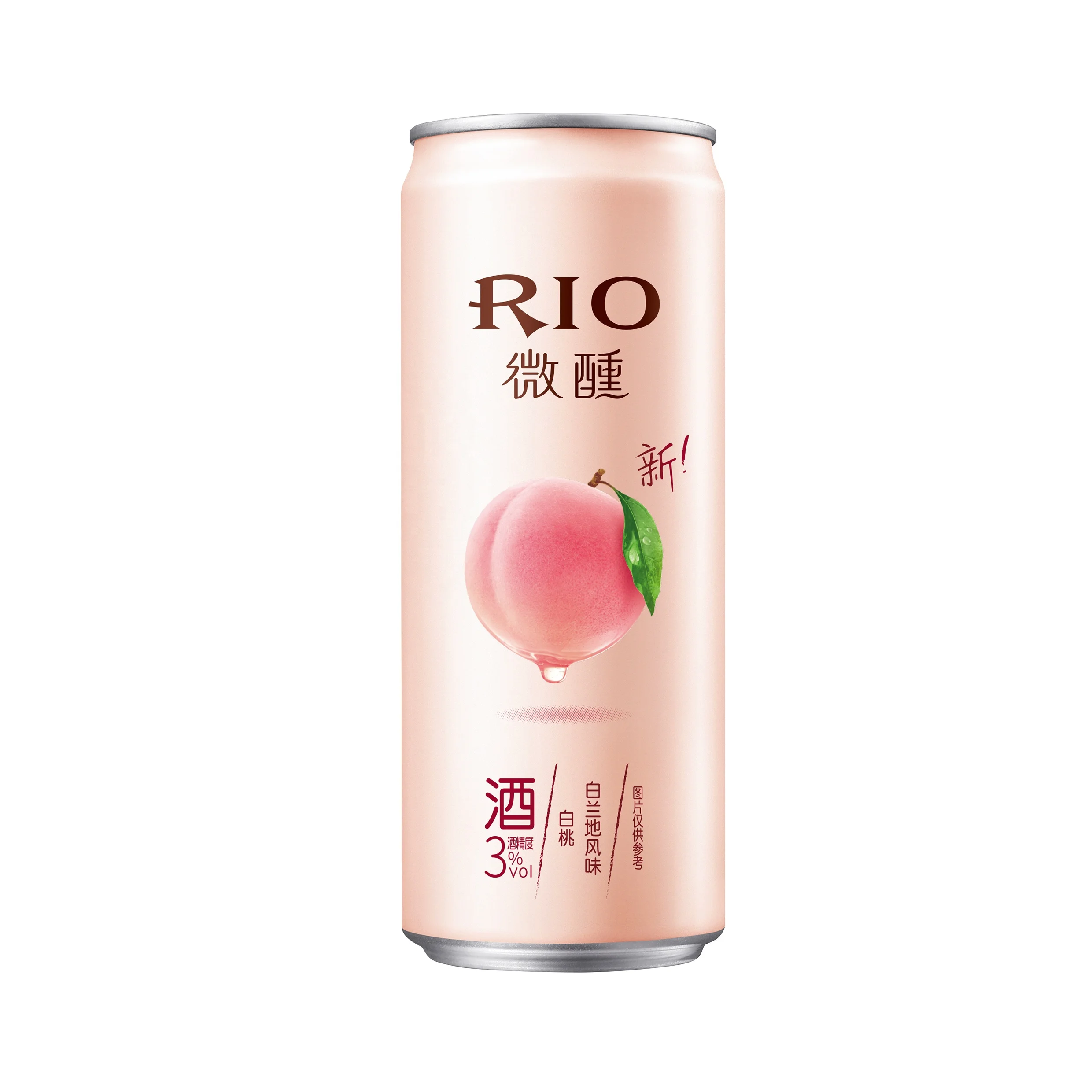 RIO ALCOHOLIC BEVERAGES DRINK WINE FRUITCOCKTAIL Alc.3%Vol Little beautiful series peach brandy flavour Cocktail Aluminum can