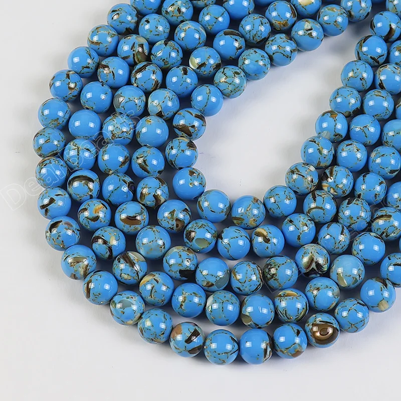 Wholesale Cheap Turquoise Magnesite Shell Bead for Jewelry Making Supplies 4mm 6mm 8mm 10mm 12mm, 38CM 15INCH