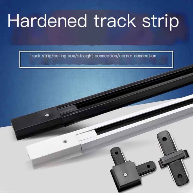 LED track spotlight two wire joint track strip 1m, 1.5m, 2m slide track lamp holder rail strip accessory connector