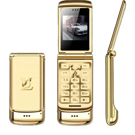
1.54 inch Luxury high quality mini phone Black gold silver red Micro Sim GSM V9 flip mobile phone 