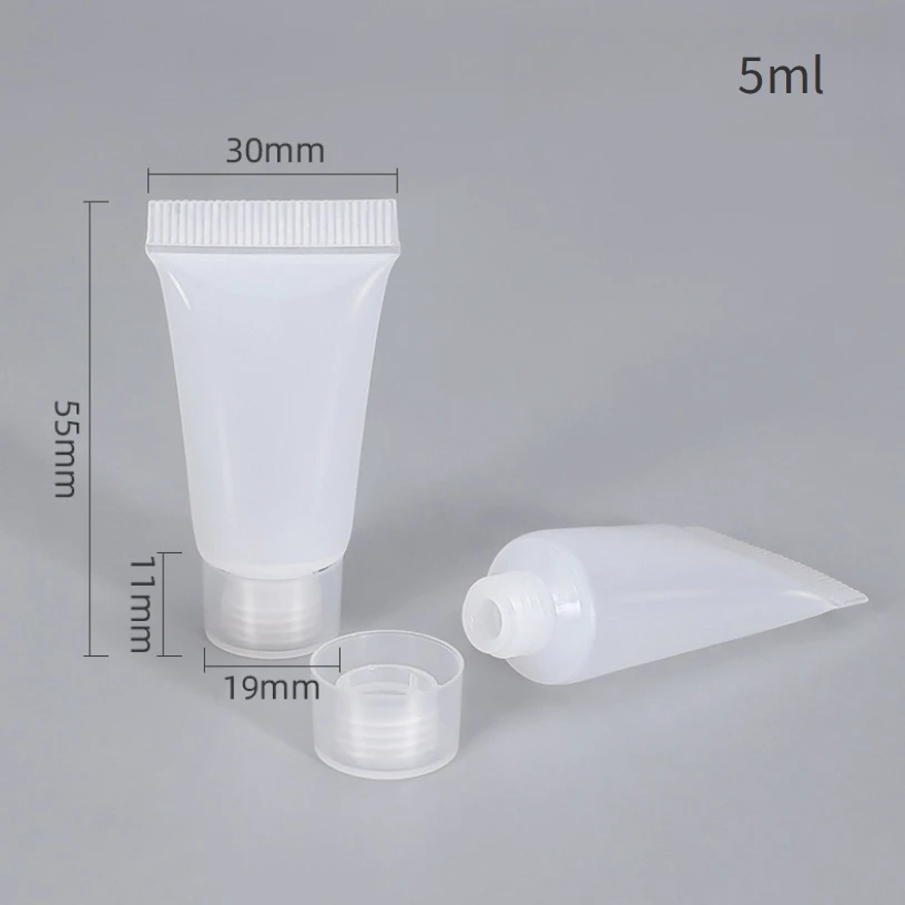 Empty 5g 10g 15g frosted gloss clear face wash squeeze tubes packaging for cosmetics hand lotion tubes