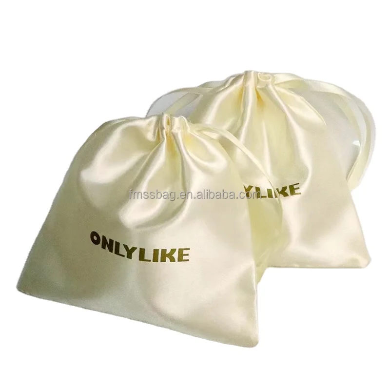 Hot reusable makeup bundle Pocket High quality Jewelry storage bag Custom Size with logo Eco-friendly satin shoe dust bag