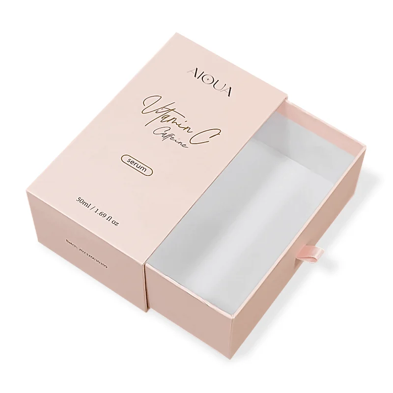 Luxuriant Drawer Rigid Drawing Paper Box Package Cosmetic Cologne Perfume Tester Attar Bottle Box