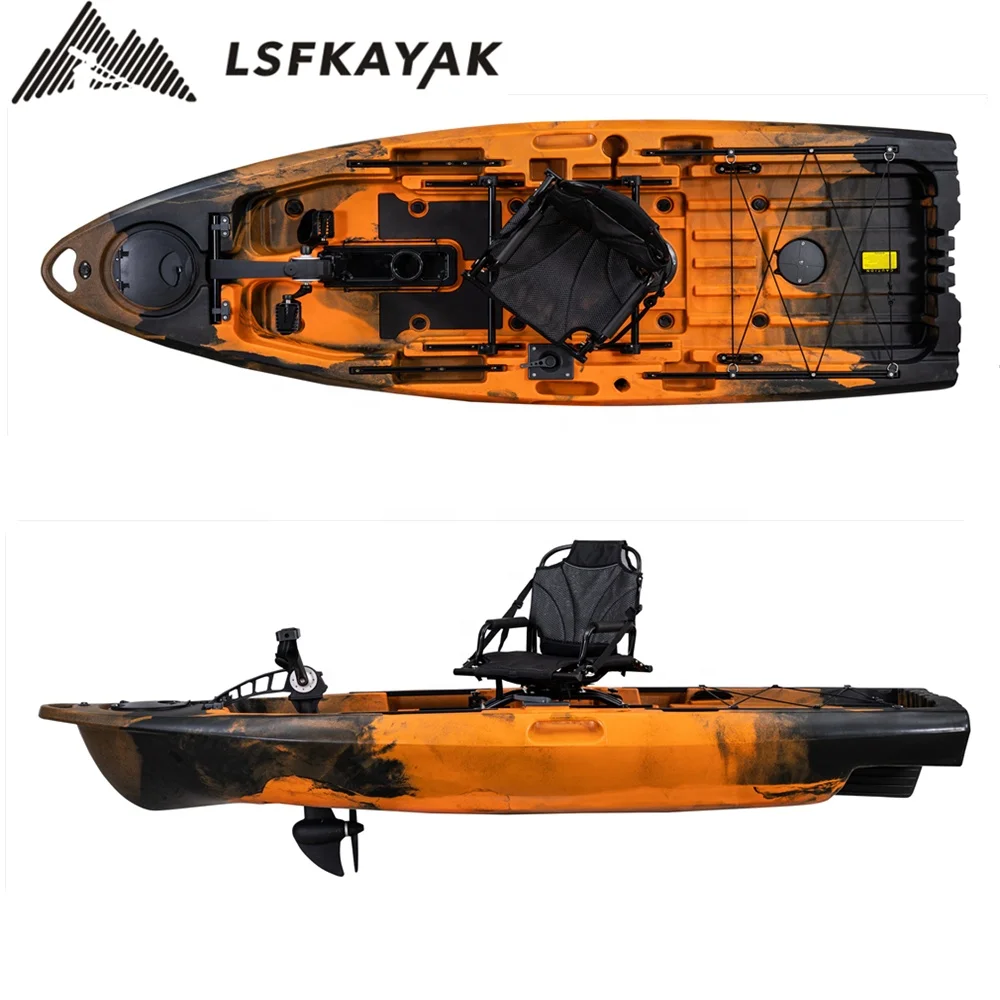 Hot popular fishing with pedal kayak 2.9m small pedal drive kayak single seat one person