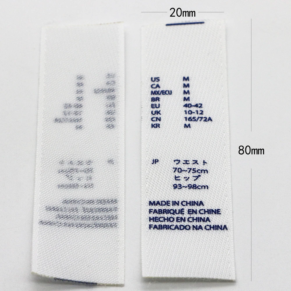 Custom Design, Printed Custom Logo Satin Label/ Good Quality Print label Soft touch Smooth edges