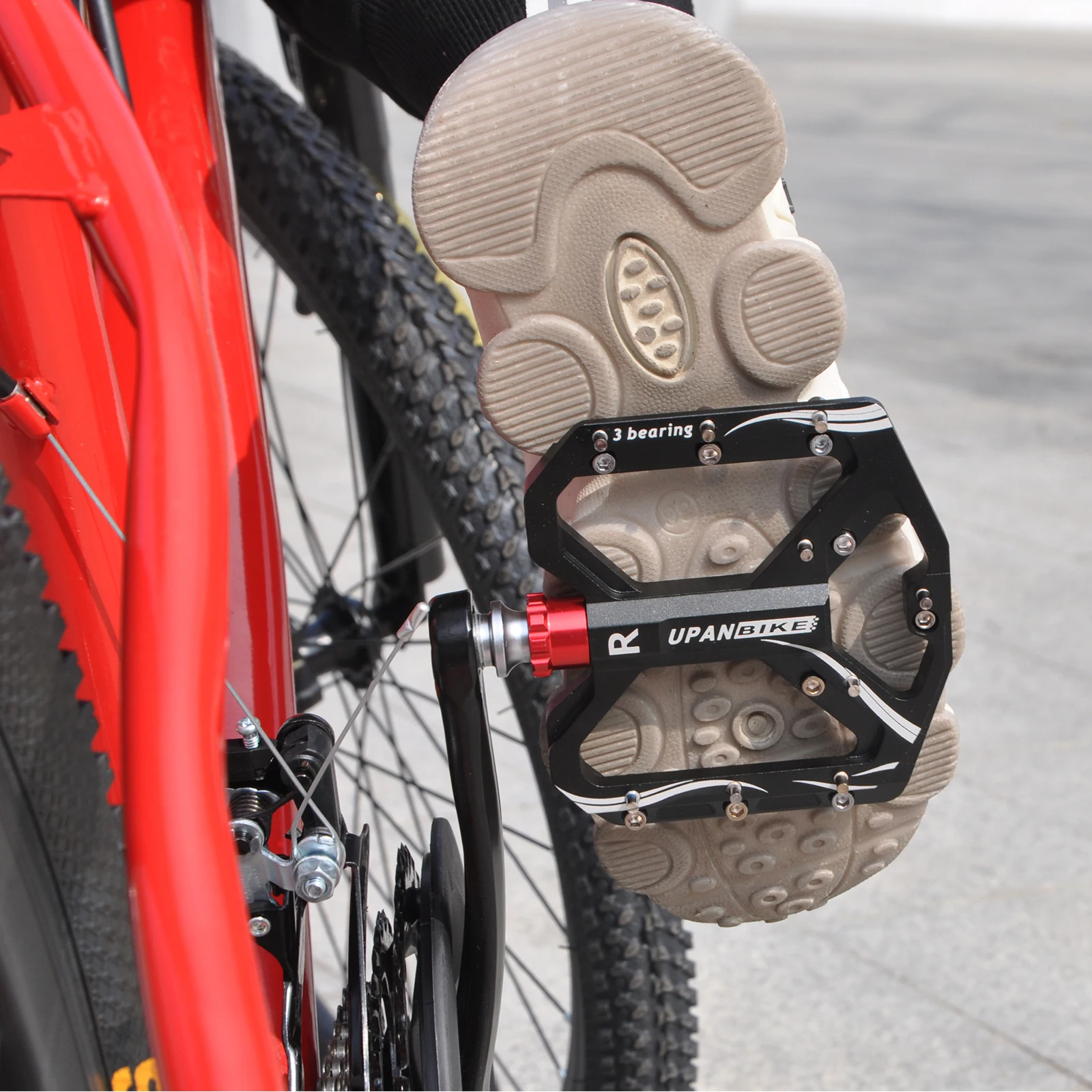 UPAL1106 Aluminum Alloy CNN Bike Pedal Platform Bicycle Parts Anti Slip 3 Sealed Bearing Ultralight Bike Pedal