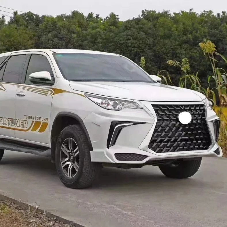 Newest Car Front Bumper Facelift Wide Conversion Bodykit Body Kit for Toyota Fortuner 2016-2019 Upgrade Change To Lexus  480usd