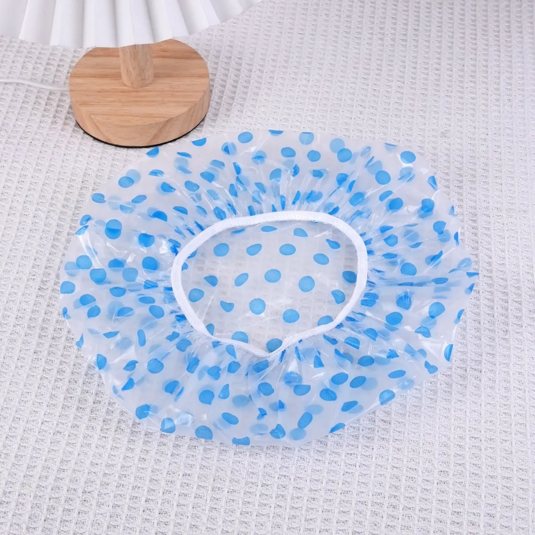 Waterproof Shower Cap Point Bath Hair Cover Elastic Bath Hat Bathing Cap For Women Bathroom Reusable Shower Hat Shower Cap