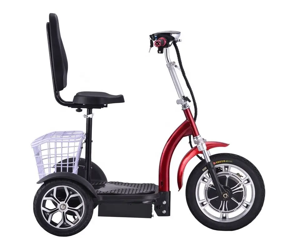 48V 500W High Power 3 Wheel Electric Scooter Reverse Adults Tricycles LED Light 12AH Battery Capacity 60km Range Per Charge