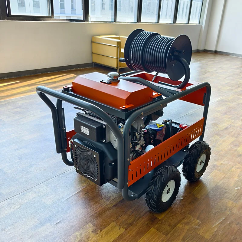 21KW 25MPA diesel High Pressure Cleaning High Power Convenient Sewage Sewer Italy Pump High Pressure Pipeline Dredging Machine
