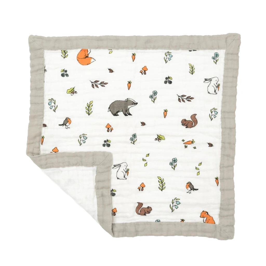 
High quality Baby 100% Organic cotton muslin comforter security blanket 