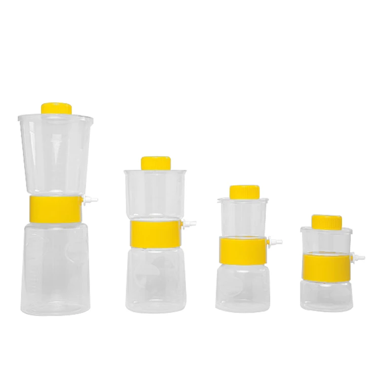 Cell Culture Media Filter Laboratory Consumable PES/MCE/PVDF/Nylon Membrane 250ml Sterile Vacuum Filter System Units