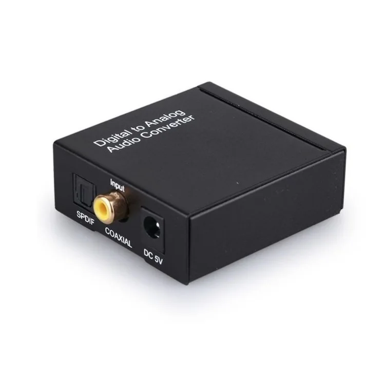 DAC Digital SPDIF Optical to Analog L/R RCA Converter Toslink Optical to 3.5mm Jack Adapter Digital to Analog Audio Converter