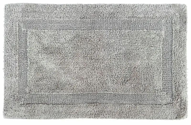 FQC Reversible Bathmat 20 x 32 inches 100% Cotton Absorbent Luxury Soft Rectangle Bath Mat Towel Non-Slip for Bathroom Floor Mat