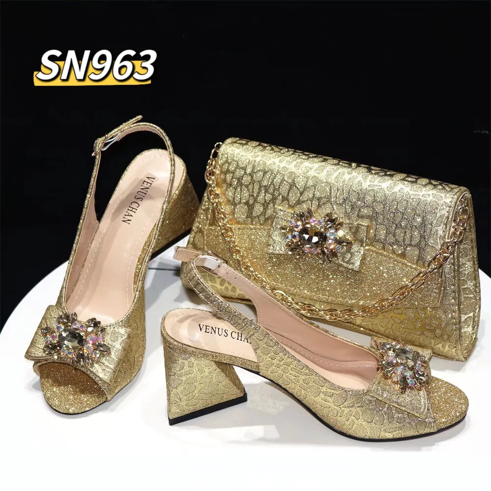 2024 shoes women high heels pumps big bag matching shoe set Italian handbags for ladies colorful styles