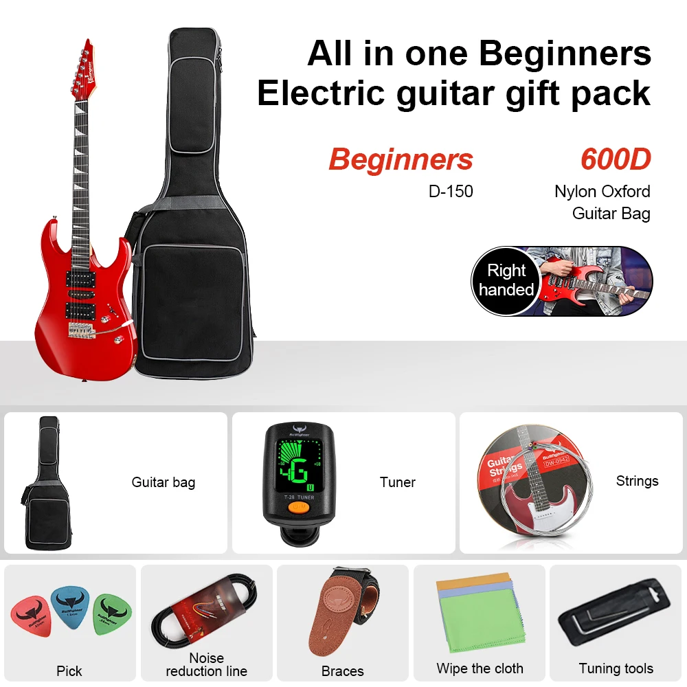 OEM D-150 Musical Instruments wholesale price solo guitare Modern Guitarra white color maple electric guitar electronic