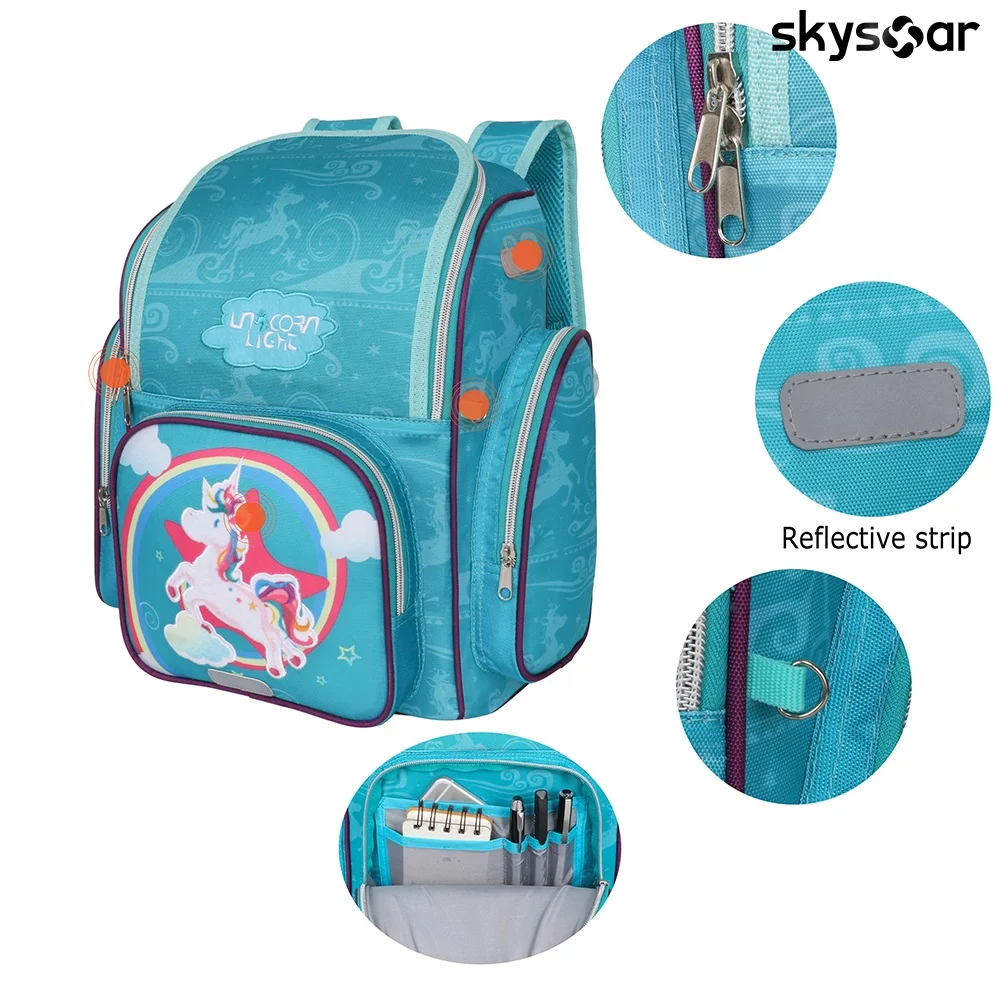Factory Fashion Girls Cute Cartoon Backpack Bag Kids Quilted Rucksack Children Funny Durable Unicorn School Bag with Custom Logo