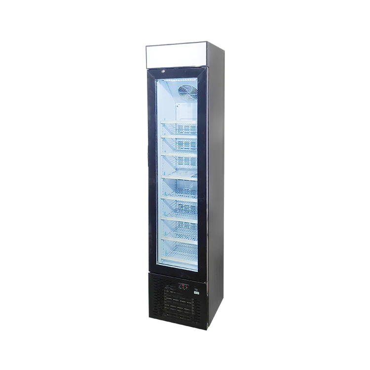 Meisda SD105B 105L высокое качество вертикальный коммерческий прозрачный дисплей тонкий морозильник с одной стеклянной дверью