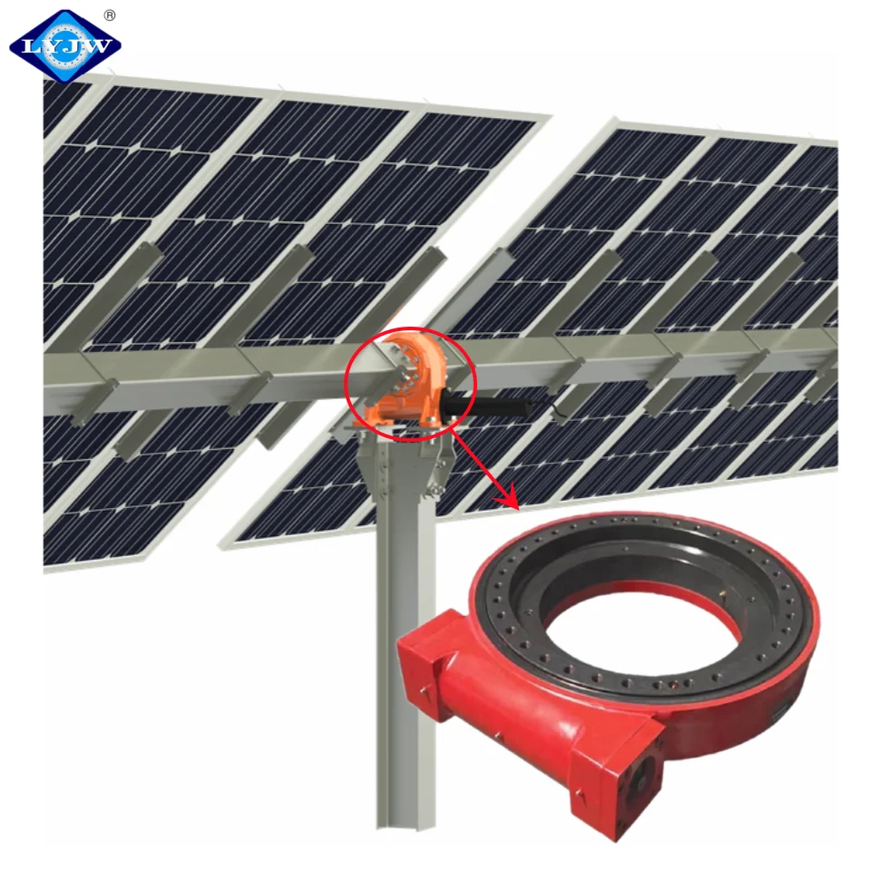 Luoyang JW Waterproof IP65 IP66 SE7 Slewing Drive Worm Drive Solar Tracker Enclosed Dual Axis Motor For Solar Panel