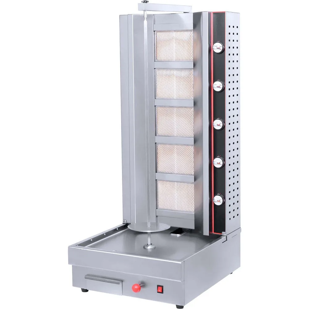 Commercial gas rotating shawarma grill 2/3/4 burners shawarma kebab machine