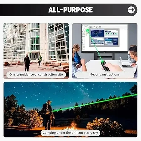 Laser Pointer High Power  Green Laser Pointer Indicator Light, Long Range Lazer Pointer for Hiking USB Charge