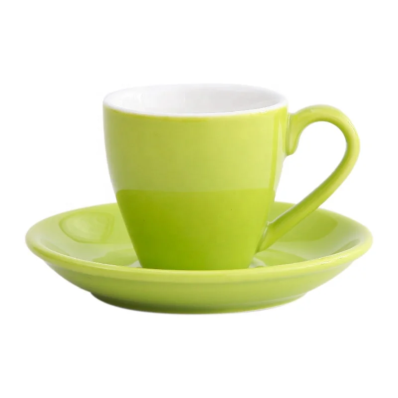 Custom italy porcelain coffee espresso cup saucer set ceramic