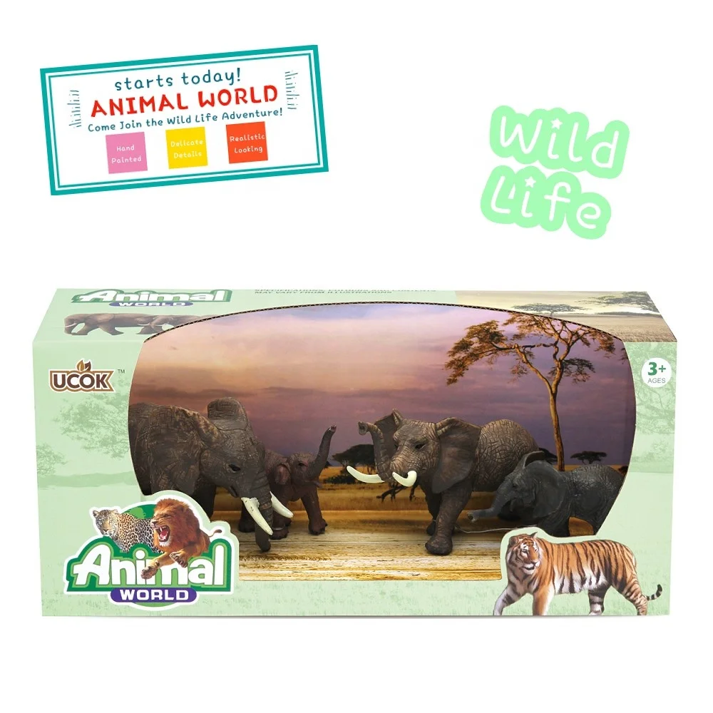 
Panda Family Animal Playset 4-piece 3-5 inch playset Gift for toddler 