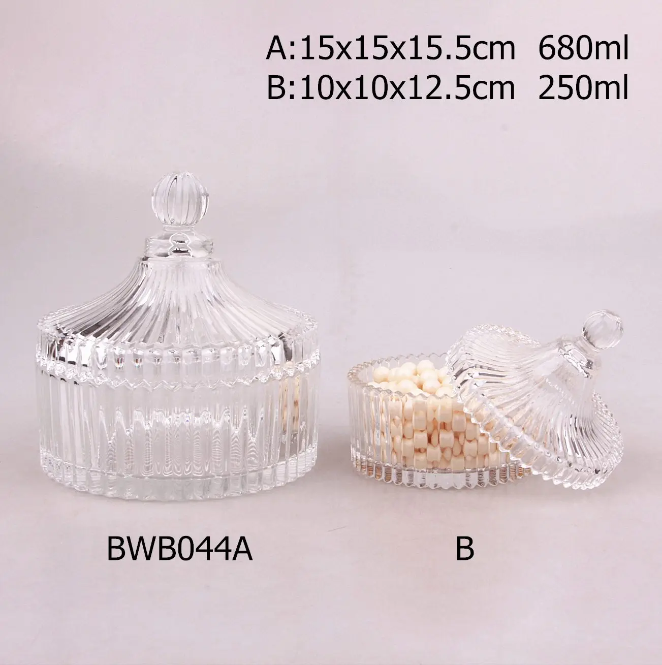 Glass Salad Candy Jewelry Box Tableware Crystal Glass Sugar Candy Bowl/Jar with Lid Environmental Friendly