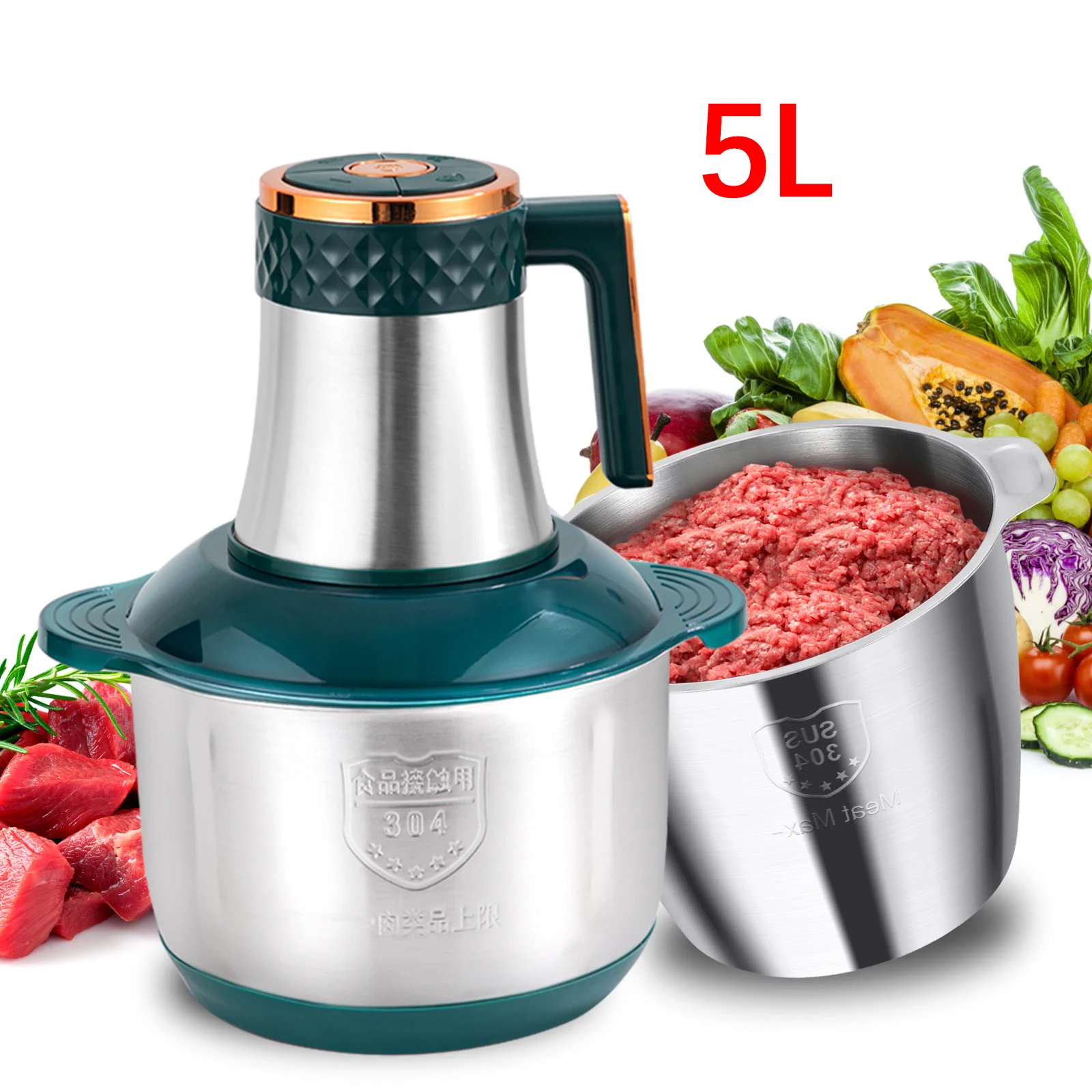 National Meat Grinder Mince Meat Machine 5L Electric Meat Grinder Mincer Mixer Home Blender