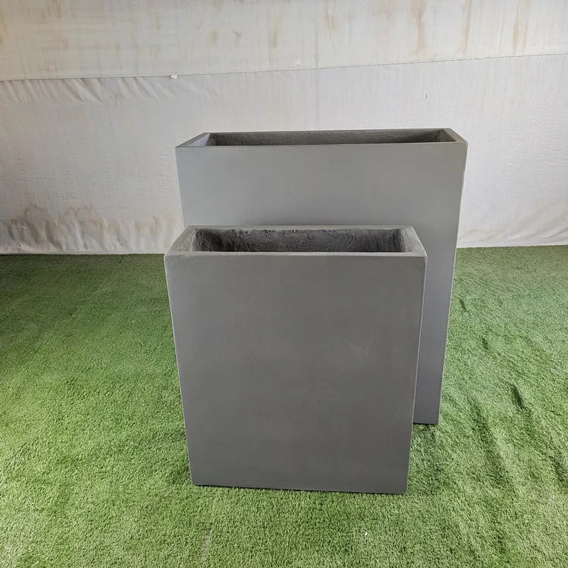 High quality factory cheap price fiber clay tree flower planter and pots for garden light weight plant pots box