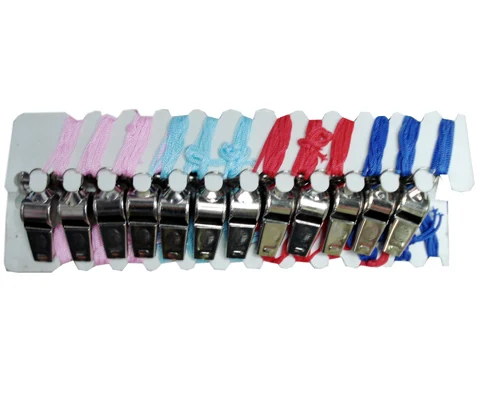 China Factory Wholesale Sliver Metal Whistle Emergency whistle Bright whistle with training  and SOS